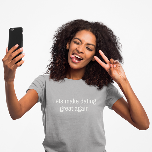 Unisex Cotton Crew Tee - 'Lets Make Dating Great Again' Shirt, Funny Dating T-Shirt, Casual Wear, Gift for Singles, Humor Tee, Date [...]